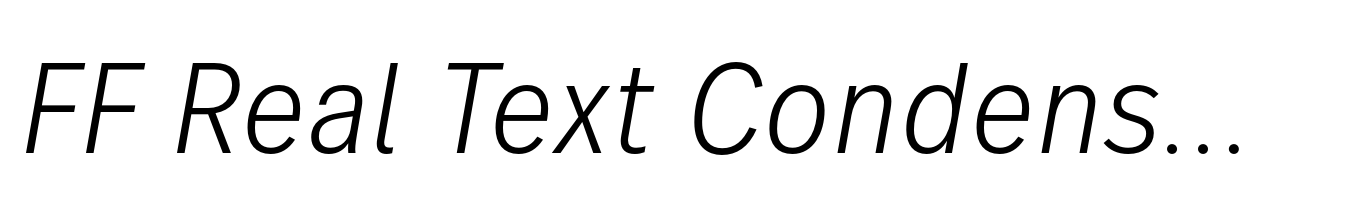 FF Real Text Condensed Light Oblique